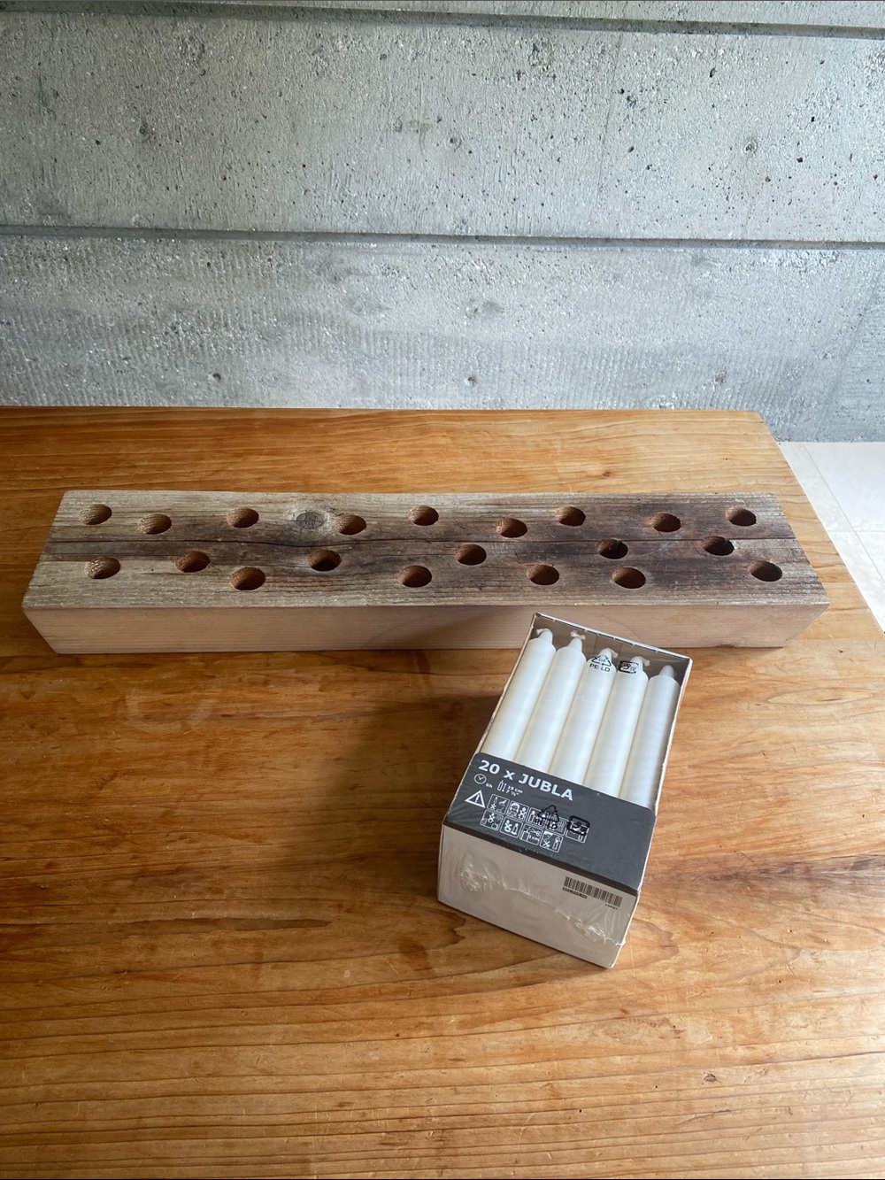 Rustic Reclaimed Wood Candle Holder